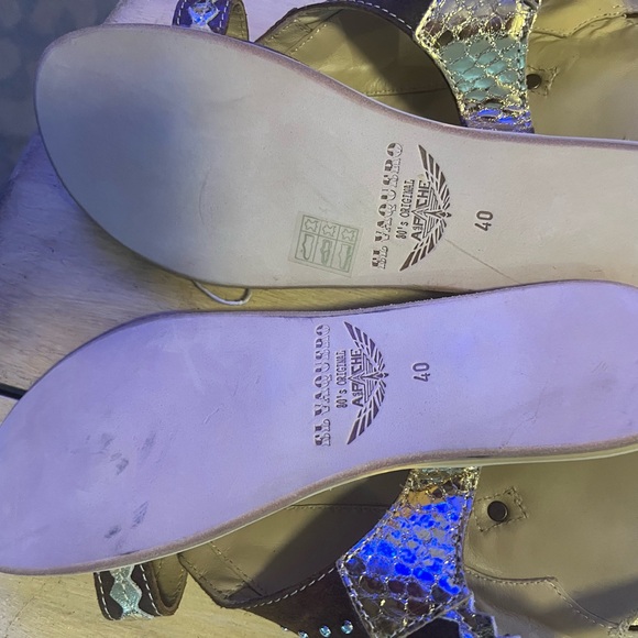 El Vaquero Maya Sandals - limited edition Mou/gold. Sz. 40 - Picture 11 of 16